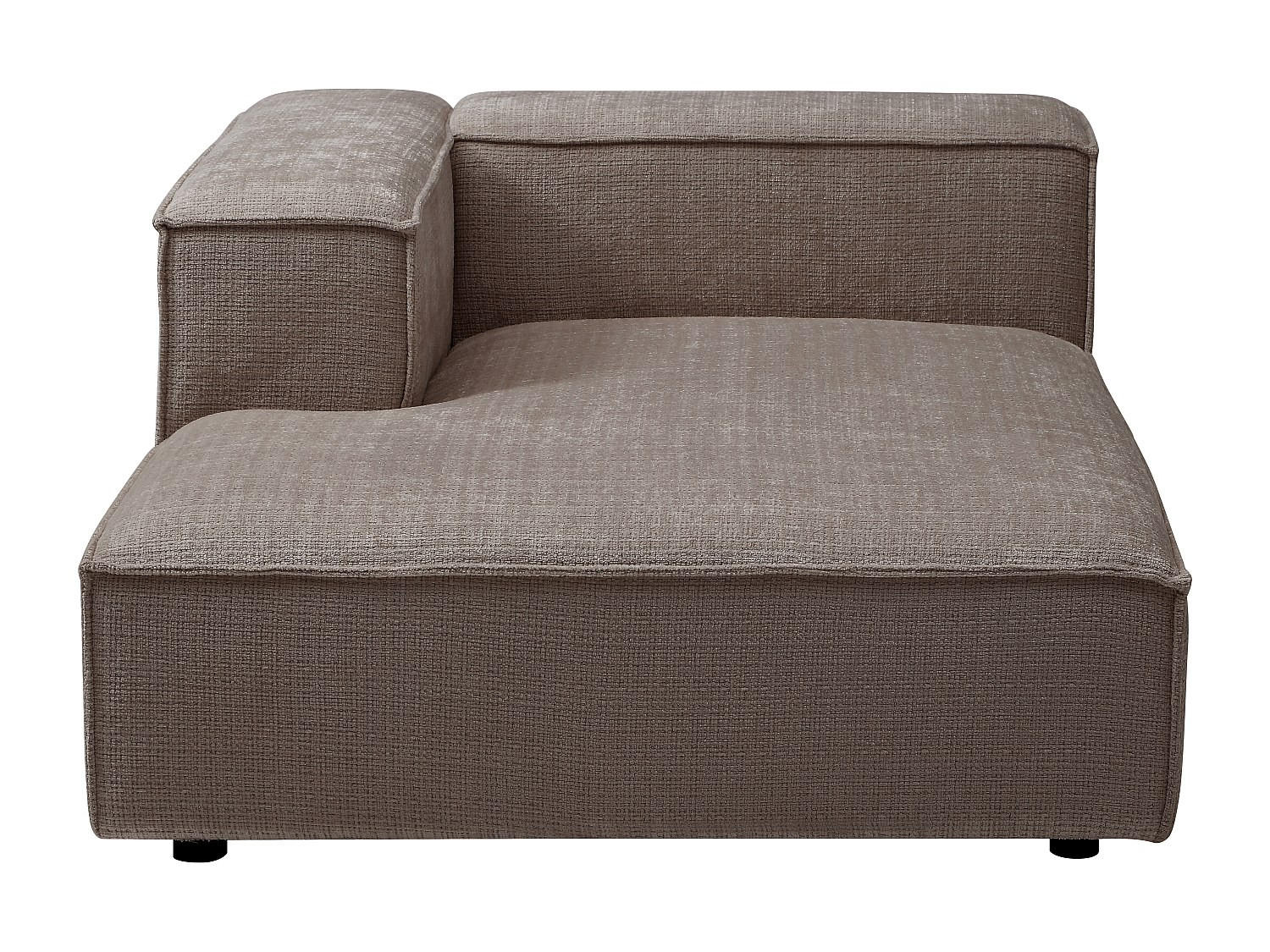 RECAMIERE ohne Schlaffunktion - 1 Person - stoff - taupe Ruzolo - Taupe, Textil (120/67/169cm) - Vente-Unique