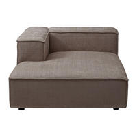 RECAMIERE ohne Schlaffunktion - 1 Person - stoff - taupe Ruzolo - Taupe, Textil (120/67/169cm) - Vente-Unique