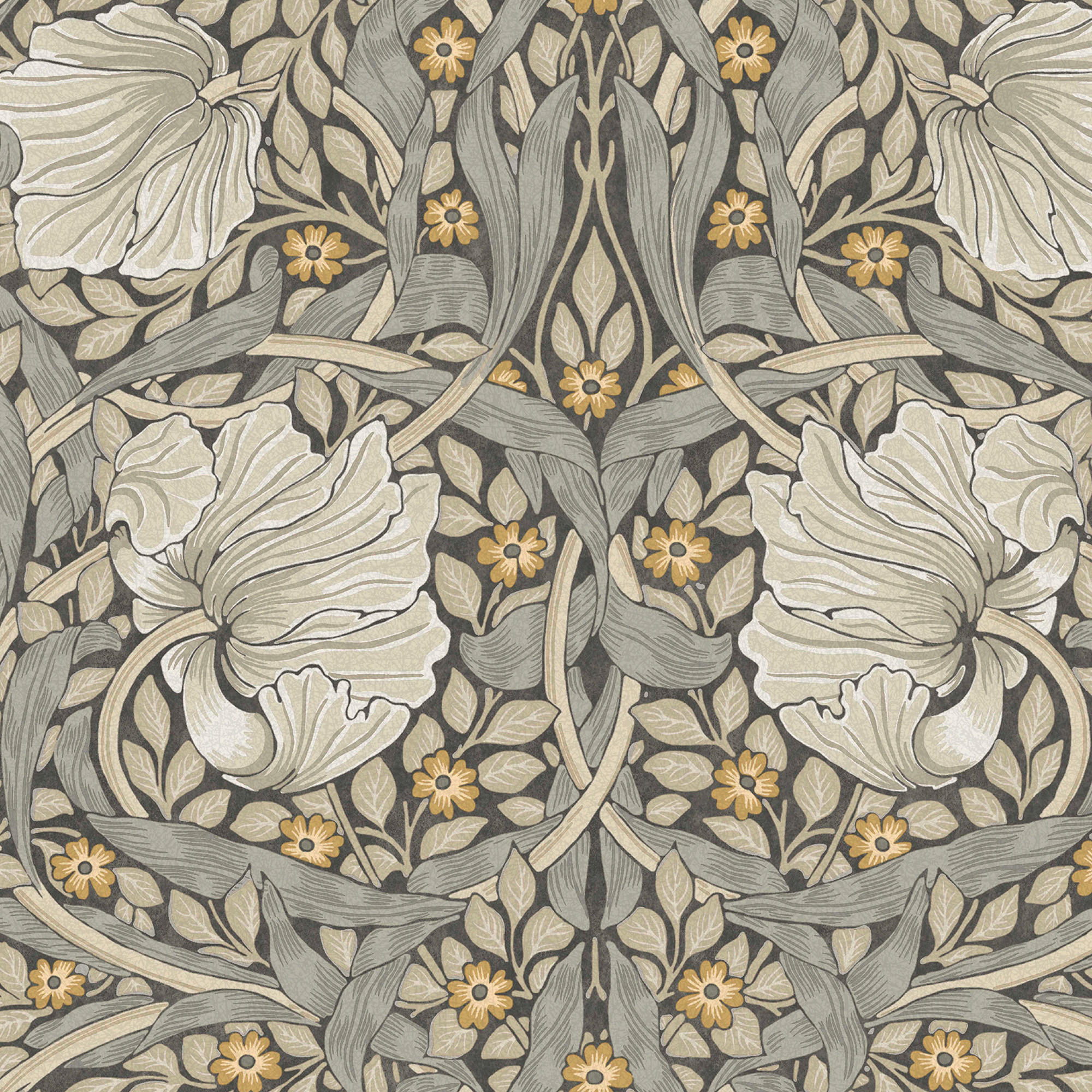 William Morris at Home Vliestapete Grau 52x1000 cm