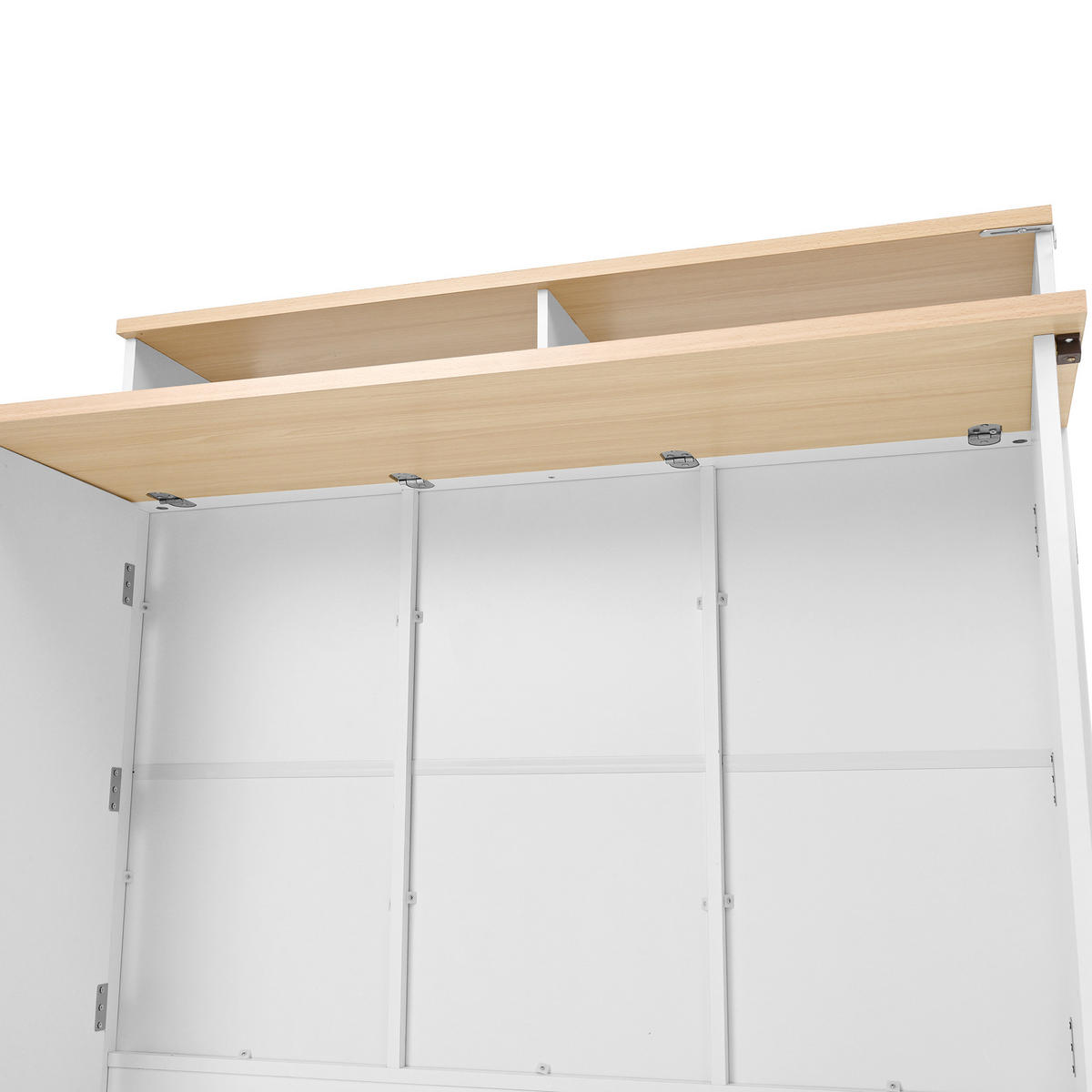 KÜCHENINSEL & Sideboard 110x68x97.5cm Weiß MDF mit Klappplatte & Stauraum - Weiß, Holzwerkstoff (110/97.5/68cm) - Modfu