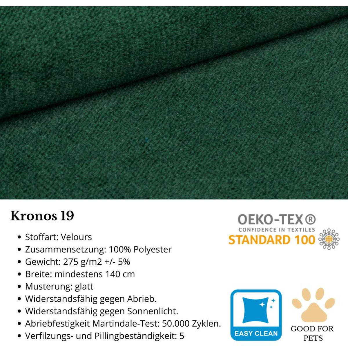 SOFA 3-SITZER Belweder Velours dunkelgrün - Wengefarben/Dunkelgrün, Holz/Textil (268/95/94cm) - Beautysofa