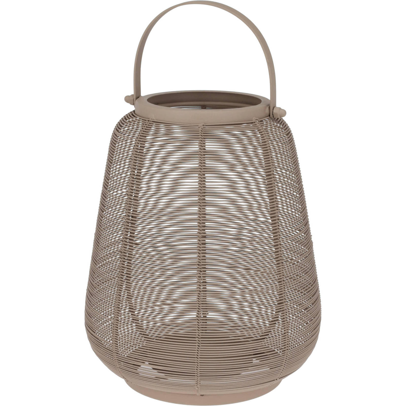 LATERNE Minimal 28 cm - Beige, Metall (23/28/23cm) - Home Styling Collection