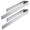 HANDTUCHHALTER OHNE BOHREN 40 cm Silber Doppelpack - Silberfarben, Metall (40/4/6cm) - Designfabrik Hamburg