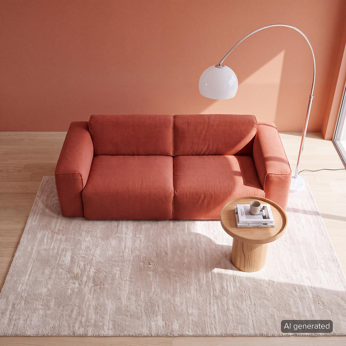 2-SITZER SOFA - Rot/Schwarz, Kunststoff/Textil (220/71/102cm) - home24