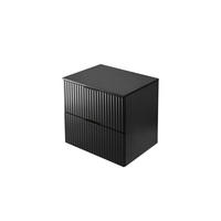 WASCHBECKUNTERSCHRANK, Schwarz, 60 x 57 x 46 cm, schwarzer Griff + Arbeitsplatte - Schwarz, Holzwerkstoff (60/57/46cm) - 3XE LIVING