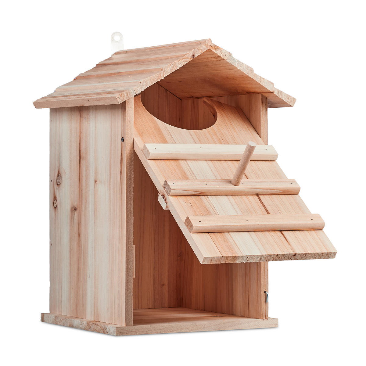 EULEN-NISTKASTEN - Hellbraun, Holz/Metall (25/38.5/28cm) - Relaxdays