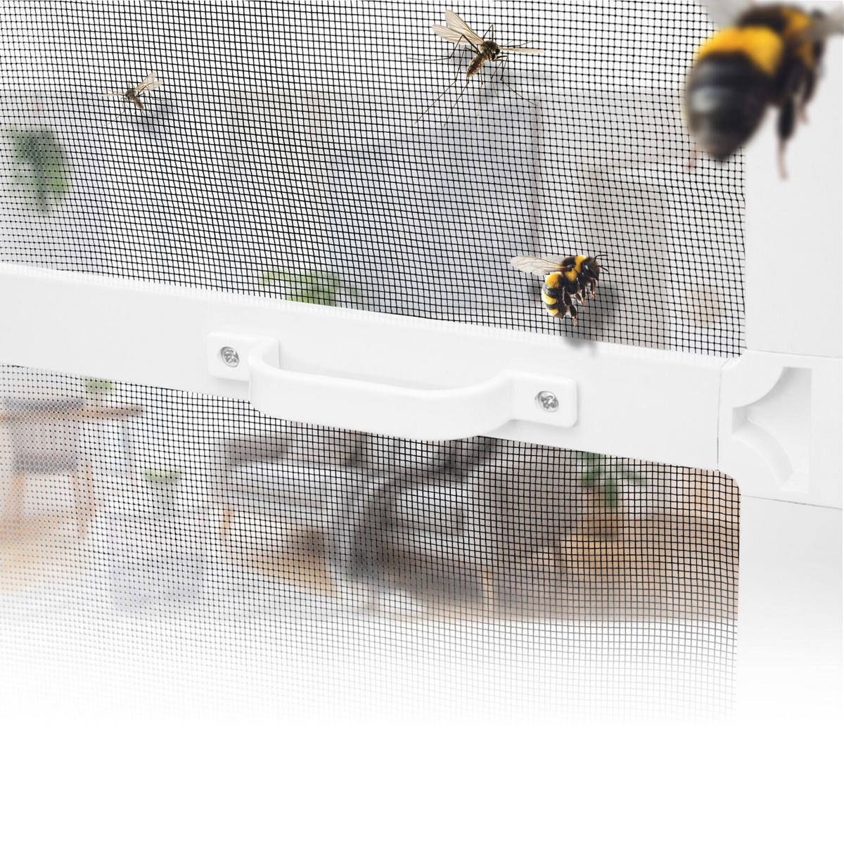 FLIEGENGITTER MIT ALUMINIUMRAHMEN , 95 x 210 cm, anthrazit - Anthrazit, Metall (95/210/1cm) - tectake