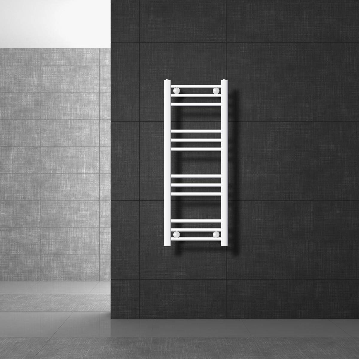BADHEIZKÖRPER Sahara 300x800 mm Weiß gerade mit Seitenanschluss - Weiß, Metall (30/80/5cm) - LuxeBath