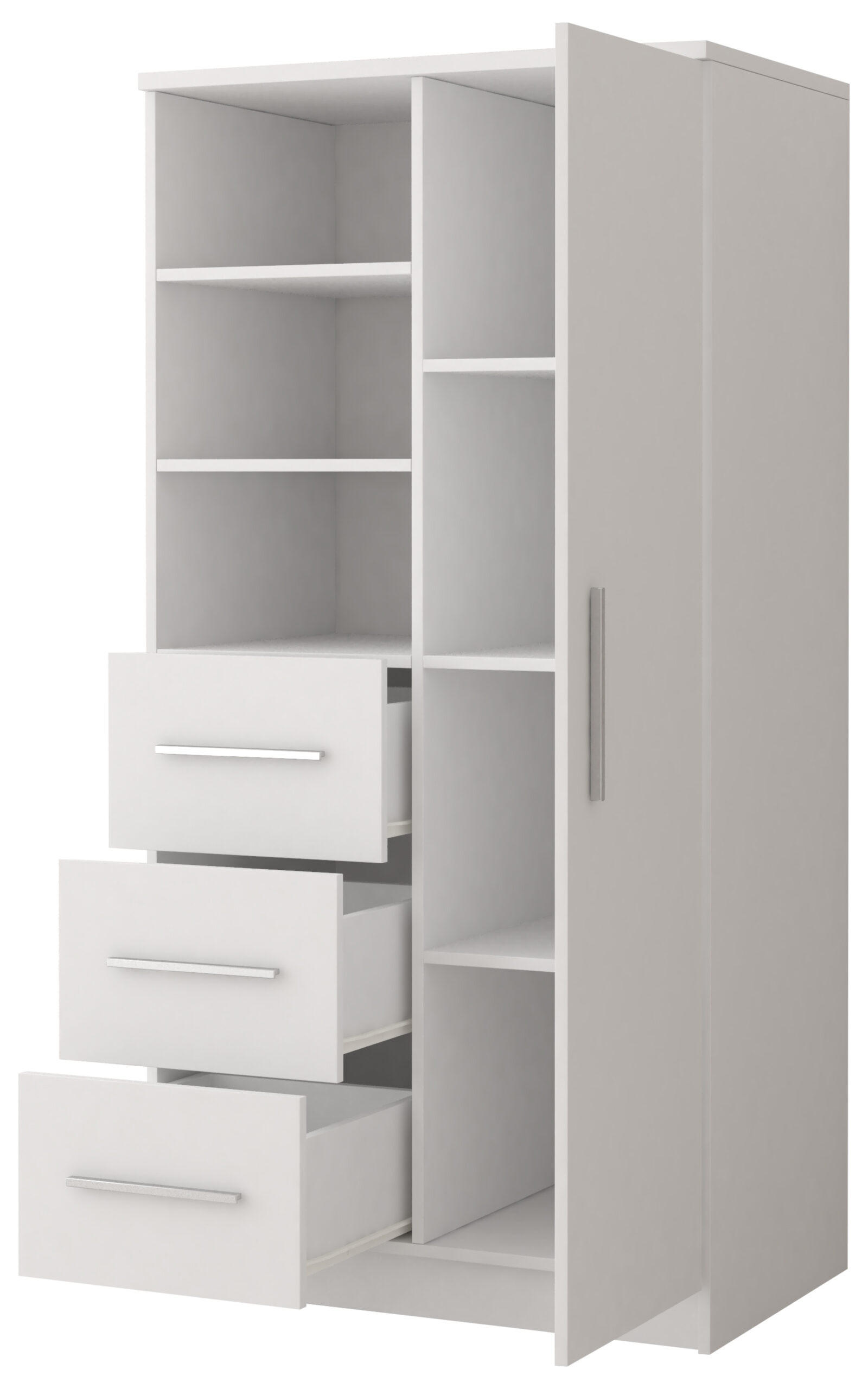 STANDREGAL Marsala 3SD 05 WEIß - Weiß, Holzwerkstoff (80/160/40cm) - Möblo