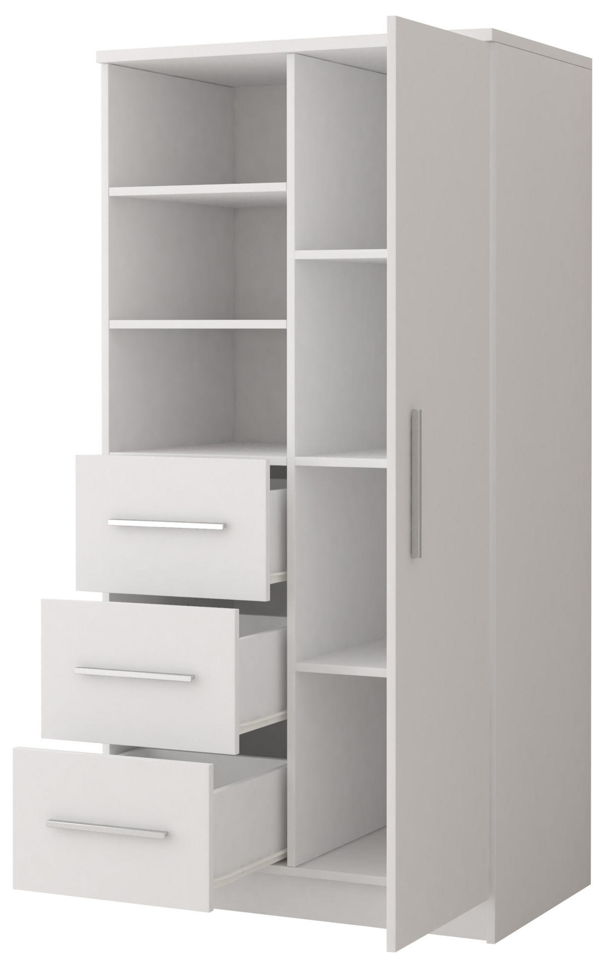 STANDREGAL Marsala 3SD 05 WEIß - Weiß, Holzwerkstoff (80/160/40cm) - Möblo