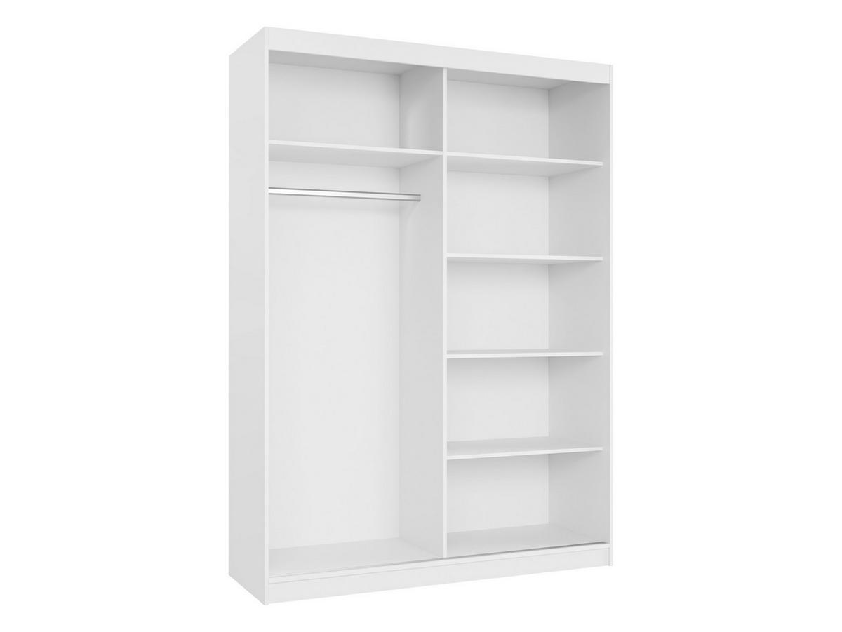SCHIEBETÜRENSCHRANK Tireno 2D - Goldfarben/Weiß, Holzwerkstoff/Metall (151/216/60cm) - MIRJAN24