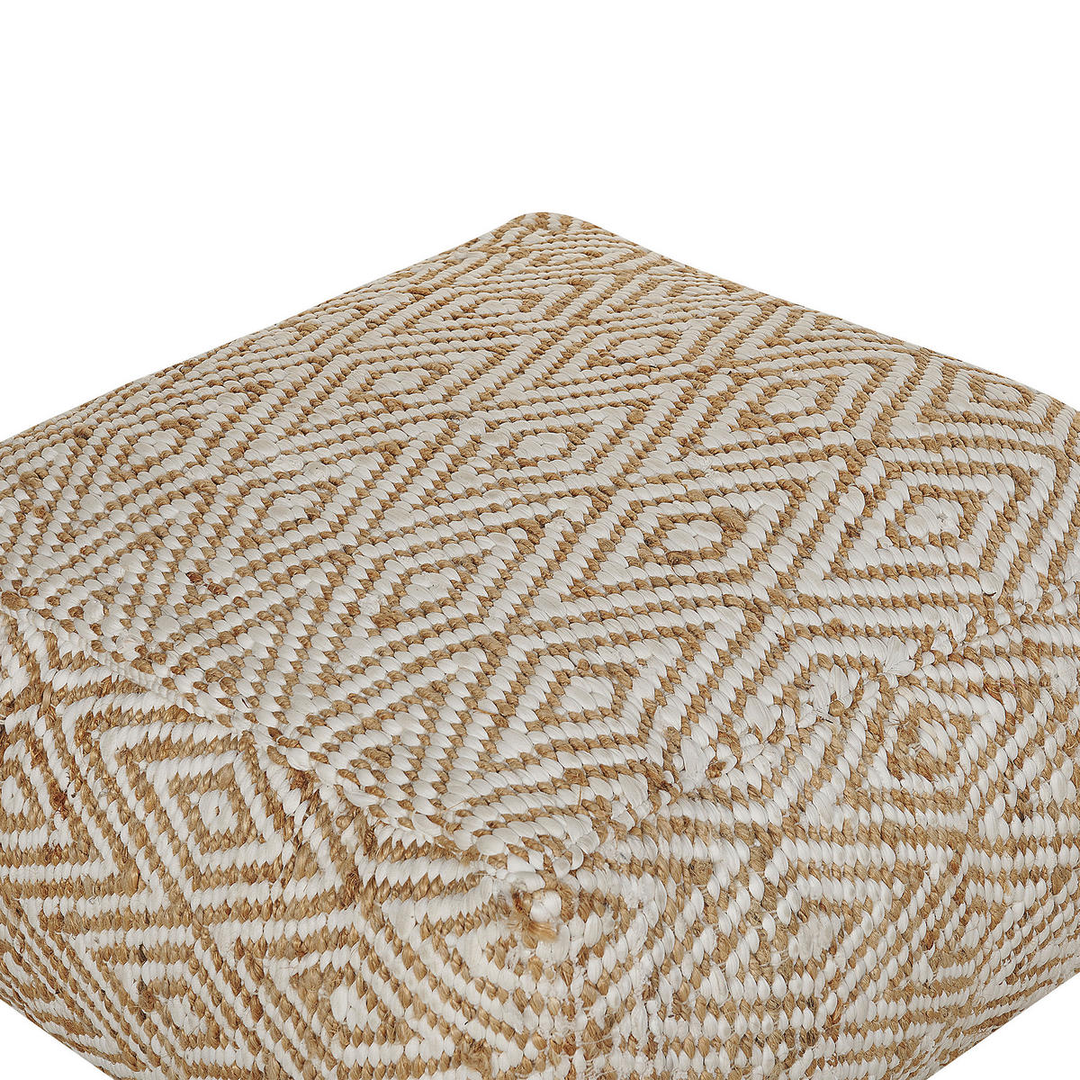 POUF Beige Maski - Beige/Weiß, Naturmaterialien (60/30/60cm) - Beliani