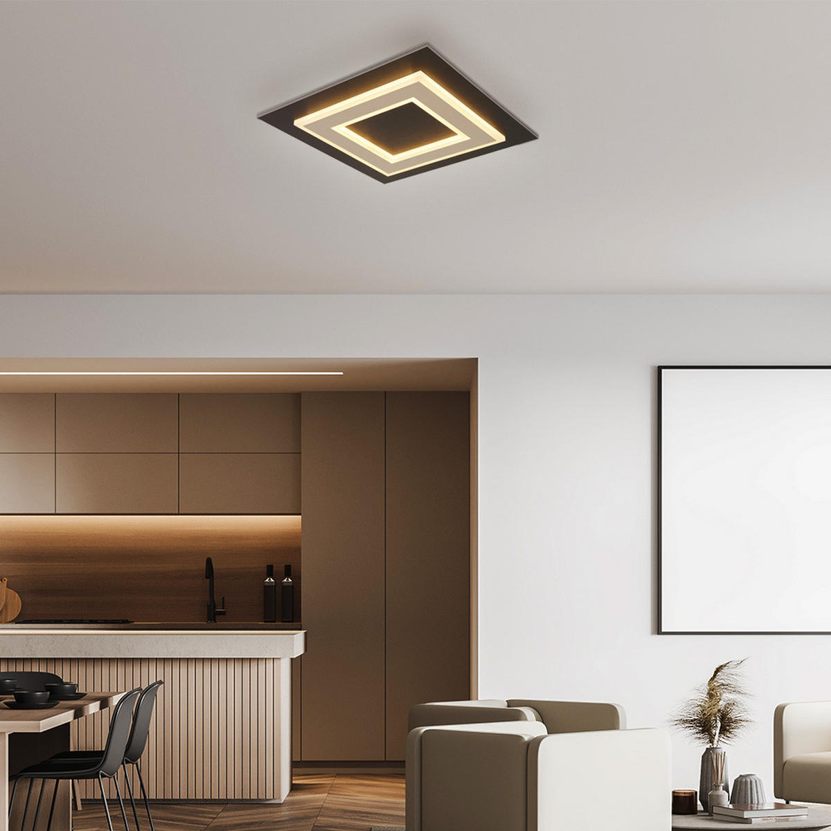 LED DECKENLEUCHTE JAYDEN Metall Grau - Grau, Metall (32/32/5.5cm) - Globo Lighting