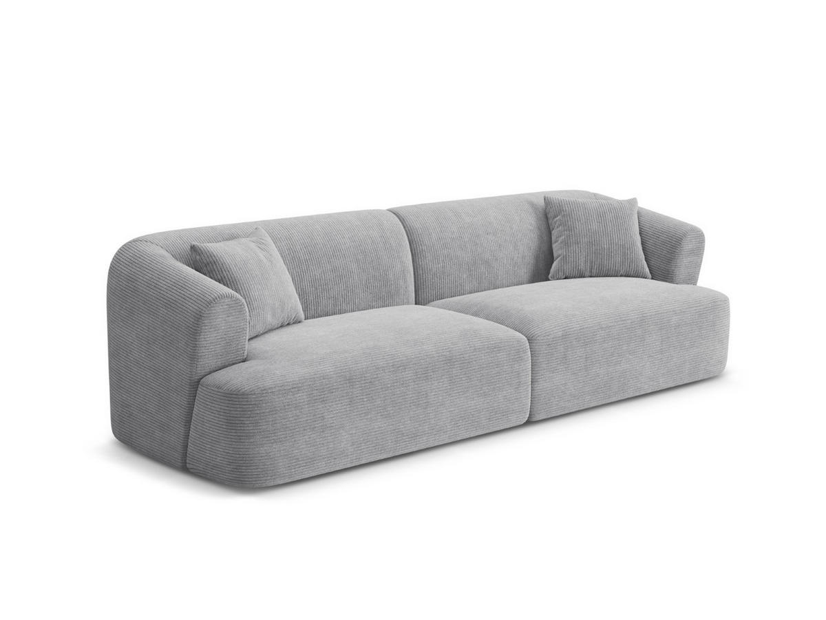 MODULARES-SOFA Campi aus Cord silber 4 Sitzplätze - Silberfarben, Textil (90/70/255cm) - Cosmopolitan Design
