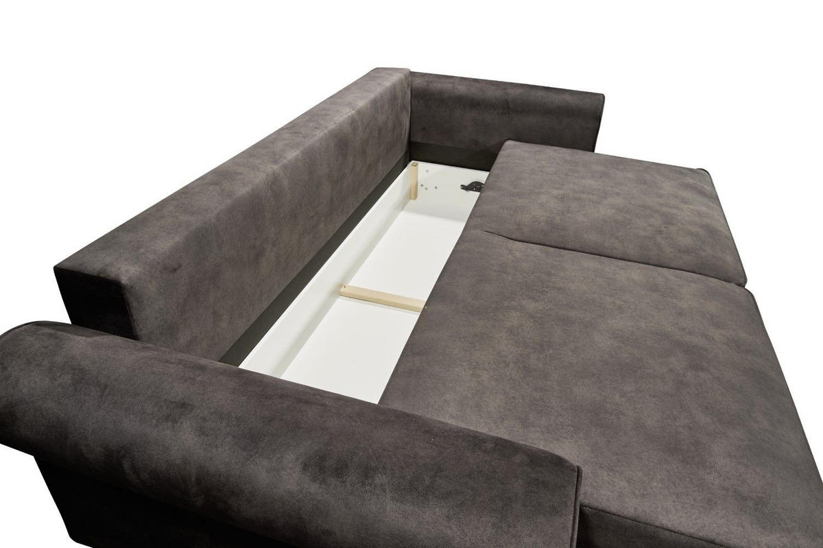 2-SITZER mit Schlaffunktion und Bettkasten - Dunkelbraun/Bernsteinfarben, Holz/Kunststoff (252/102/115cm) - ed exciting design