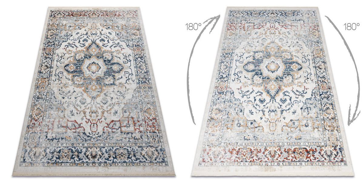 TEPPICH Distin 120/170 cm - Blau, Textil (120/170cm) - rugsX