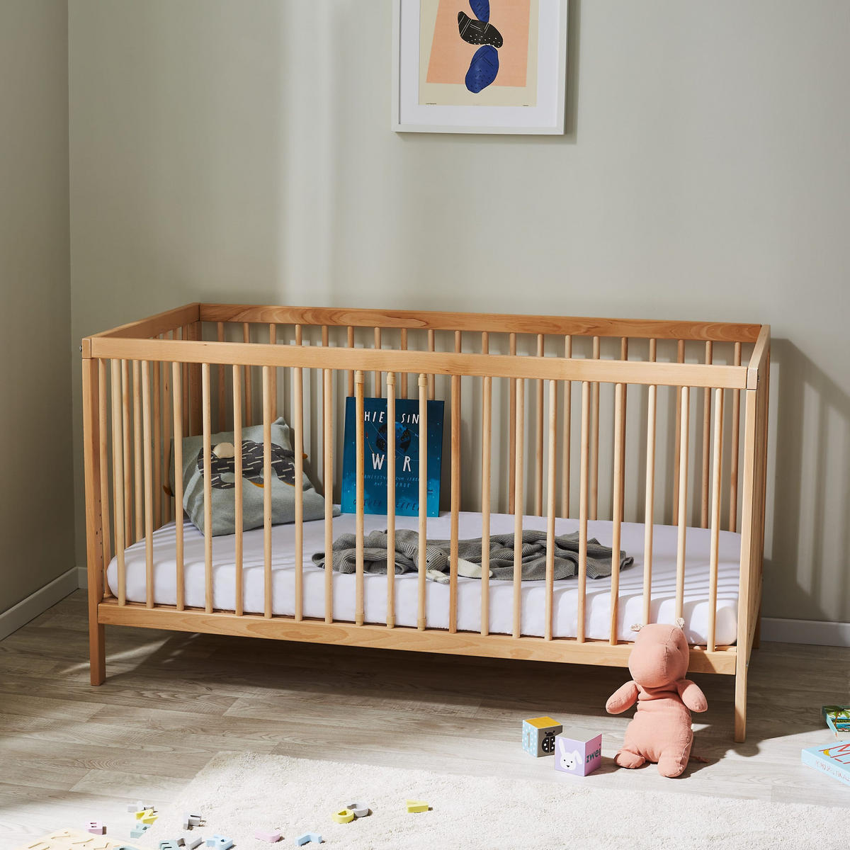 BABYBETT 60x120 cm in natur - Naturfarben, Holz (60/120cm) - Kids Collective