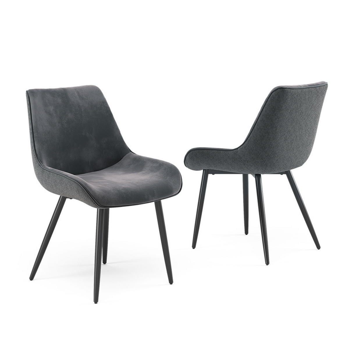 JÍDELNÍ ŽIDLE Eleganza Antracit - antracitová, kov (53.5/85/59cm) - Vicco