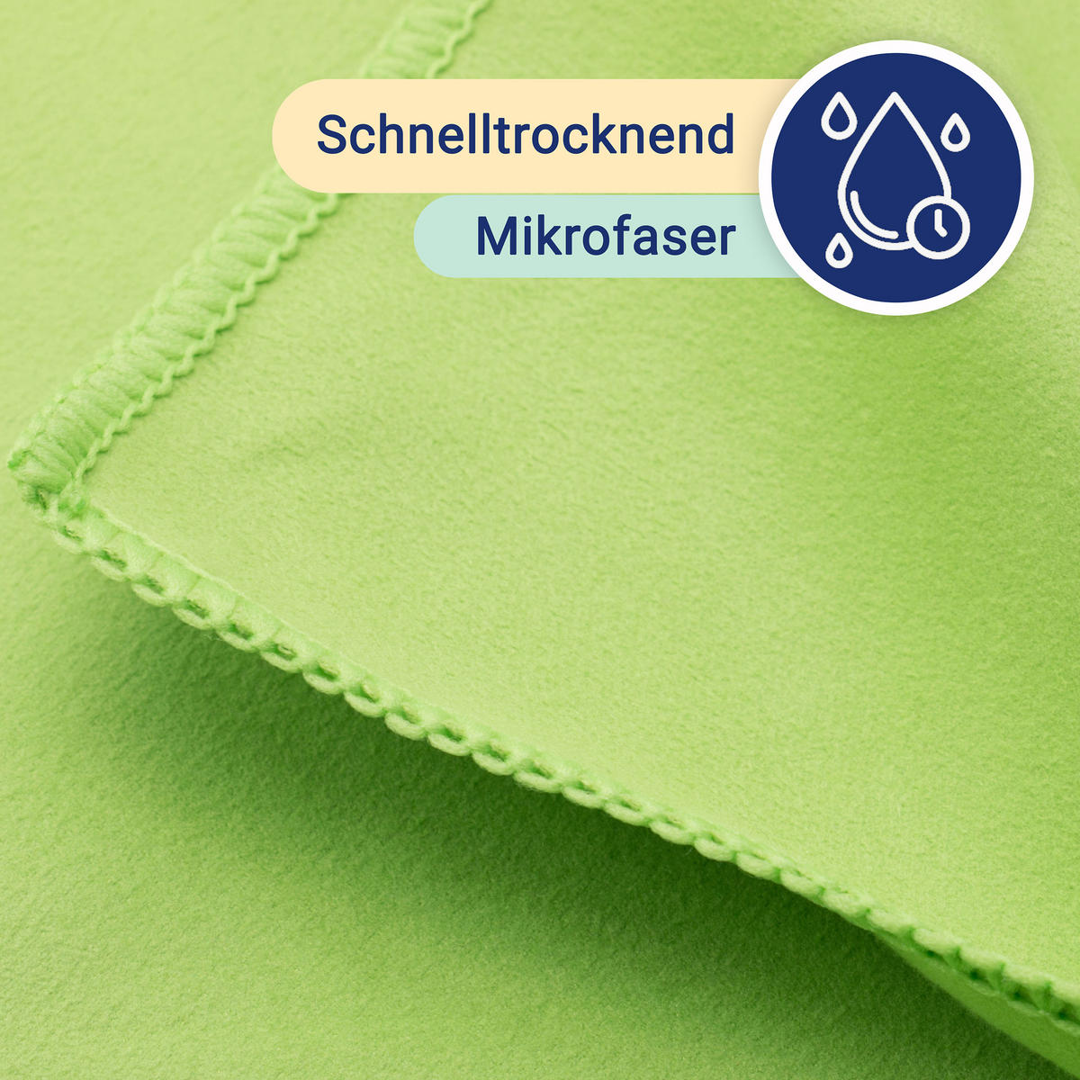 STRANDTUCH, 90x180 cm, 80% Polyester, 20% Polyamid, Grün - Hellgrün, Textil (90/180cm) - Zollner