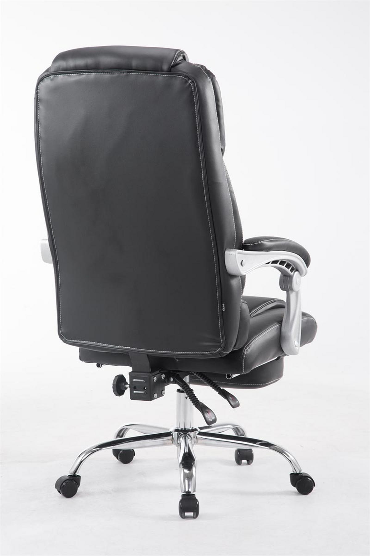 BÜROSTUHL Pacira, Kunstleder Schwarz - Schwarz, Textil/Metall (68/127/64cm) - TPFLiving