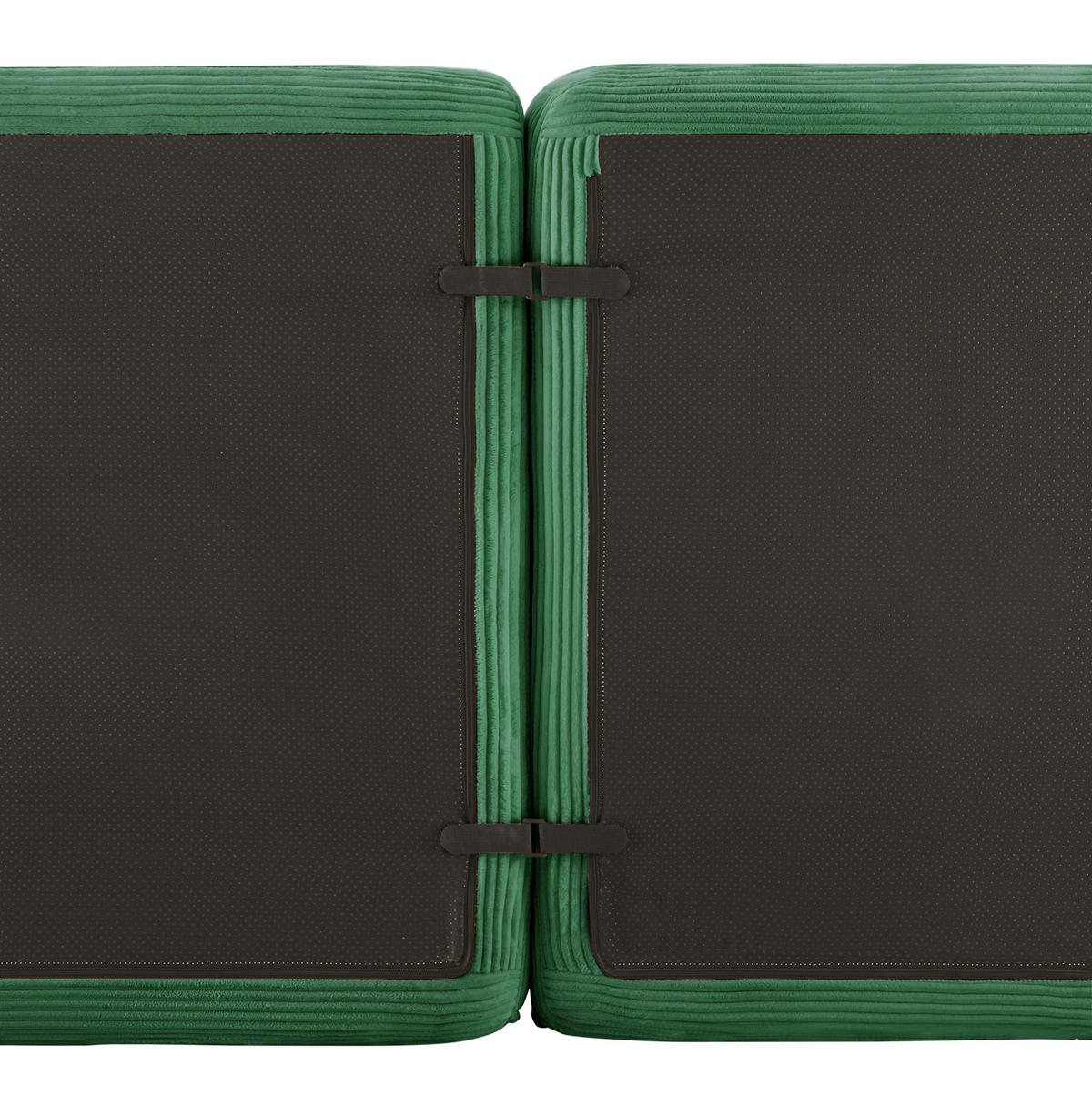 SOFA modulares Ecksofa mit tiefer Sitzfläche Cord Green - Grün, Kunststoff (104/177cm) - Meubliv