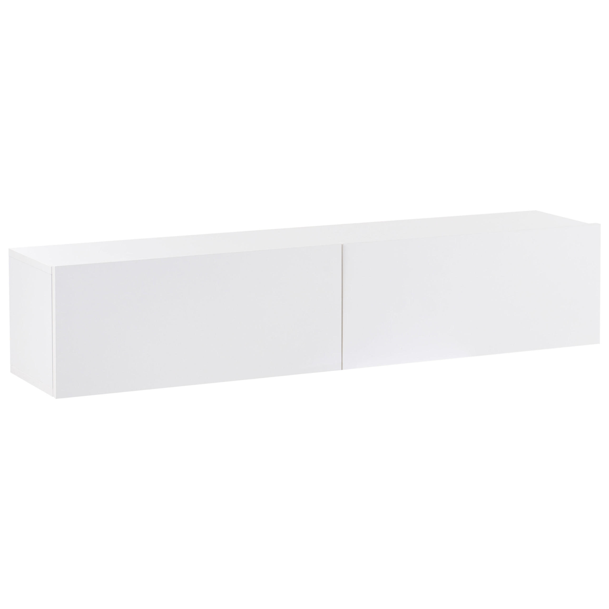 TV-SCHRANK Weiß Gladstone - Weiß, Holzwerkstoff (140/30/32cm) - Beliani