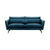 DREISITZER-SOFA Layla-Velluto 11 - Dunkelblau, Holz/Textil (237/95/98cm)