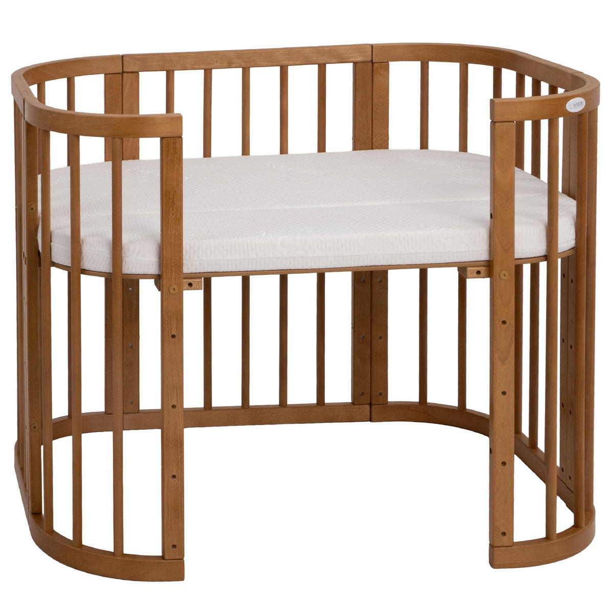 BABYBETT VINTAGE, 5in1 mit Matratze - Braun, Holz (65.5/92cm) - waldin