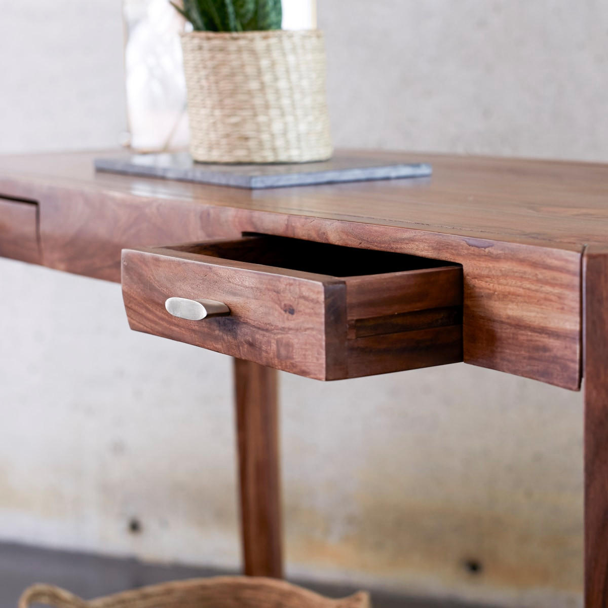 KONSOLENTISCH Luna Natur aus Palisander - Naturfarben, Holz (58/128/80cm) - Tikamoon
