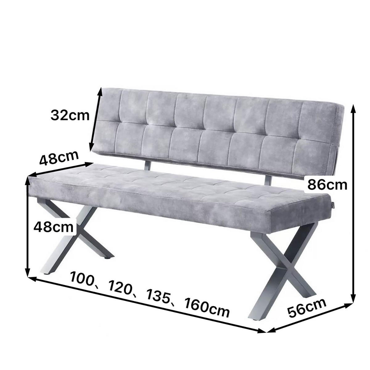 SITZBANK KAREN - Gelb, Metall (120/48/56cm) - B&D Home