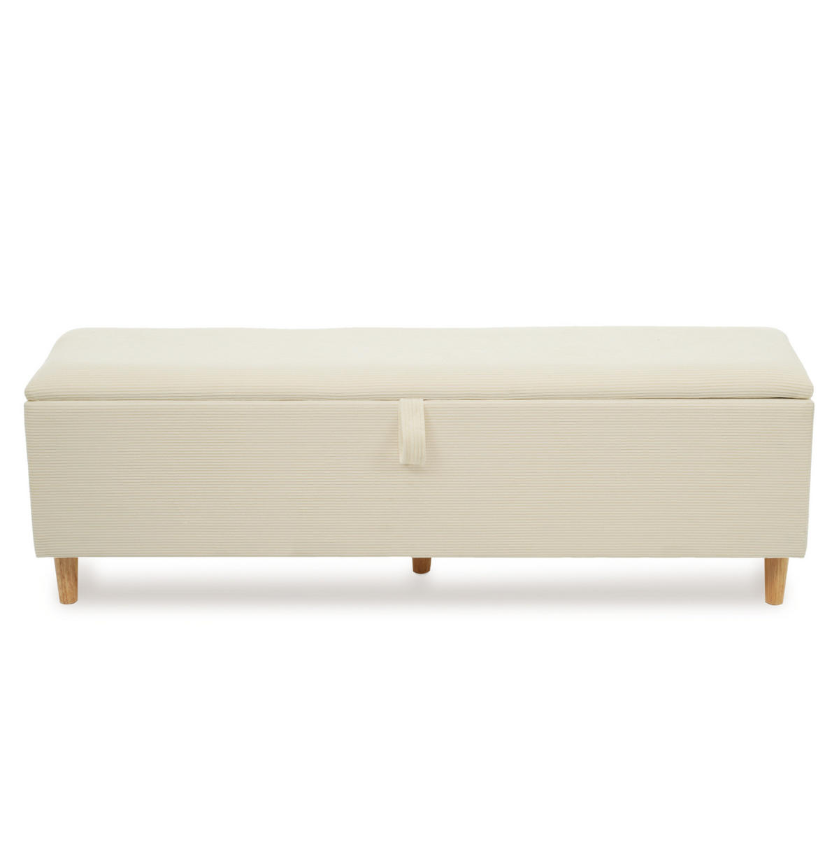 POLSTERBETT mit LED-Beleuchtung 140/200 cm mit Bettbank und Stauraum - Beige, Textil (140/200cm) - BEAOK
