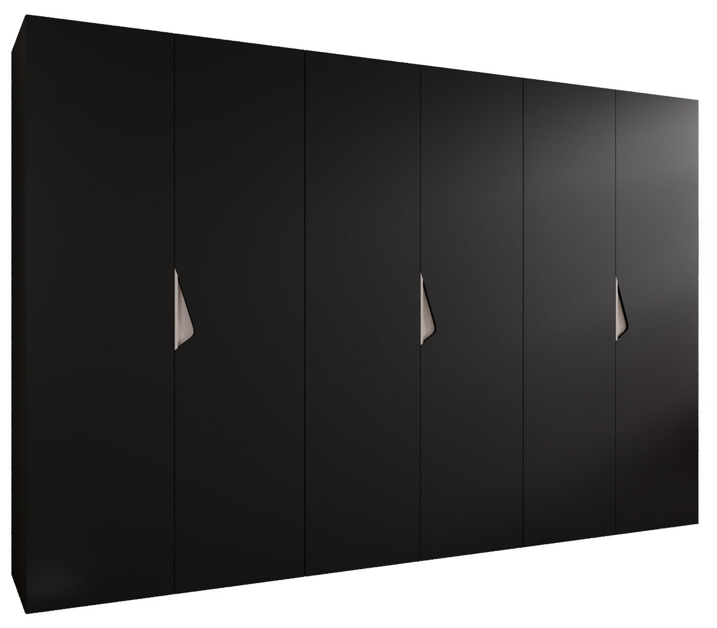 DREHTÜRENSCHRANK 202/300/52 6-türig - Beige/Schwarz, Holz/Metall (300/202/52cm) - Abiks Möbel