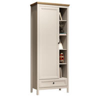 GARDEROBENSCHRANK Kaschmir, Stein Eiche Landhaus 80 x 200 cm, Garderobe mit Soft-Close - Kaschmir/Eichefarben, Holzwerkstoff/Kunststoff (80/200/41cm) - Top.Furn