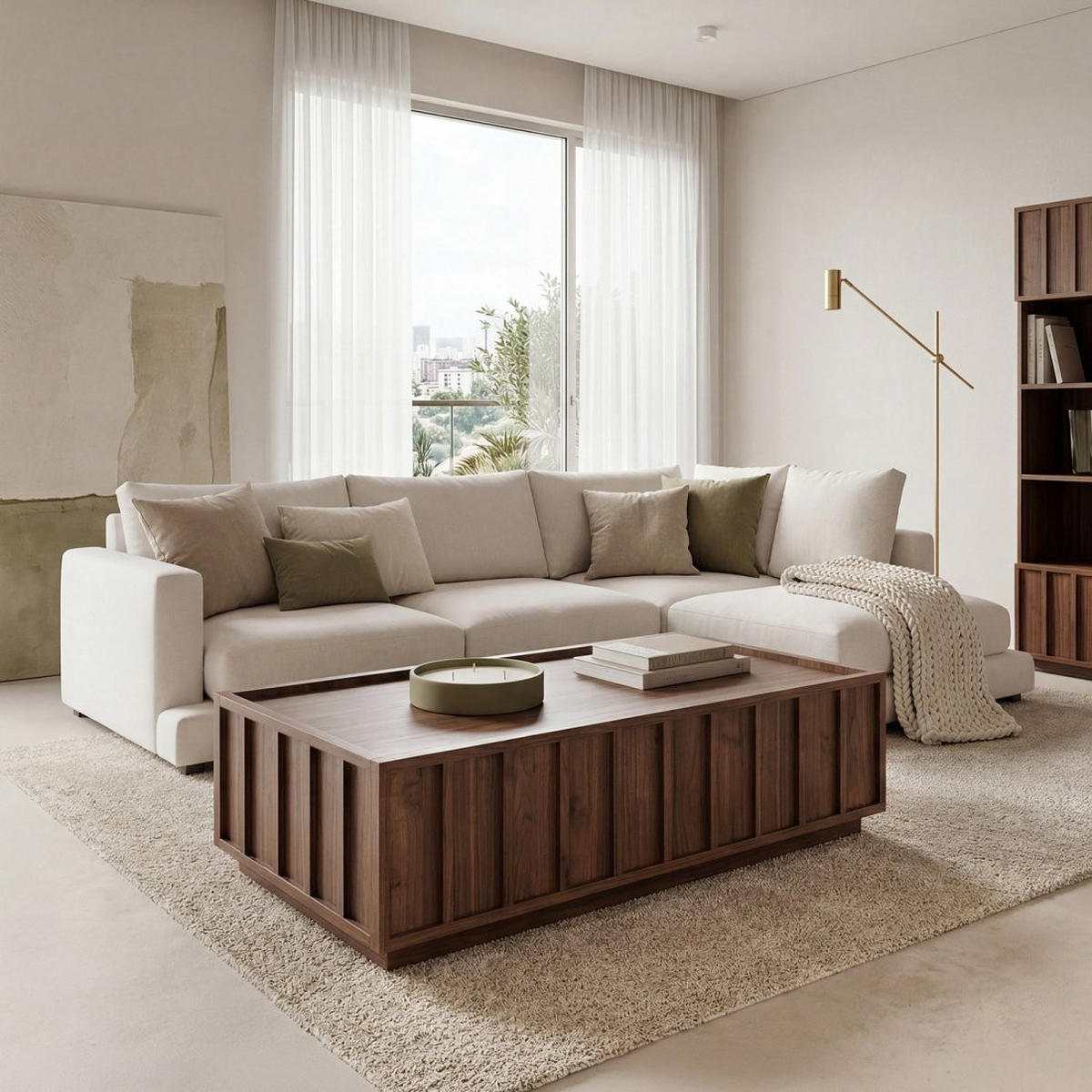 COUCHTISCH FESTER Kairo Walnuss 120 cm x 37 cm - Walnussfarben, Holzwerkstoff (62/120/37cm) - Klast Home