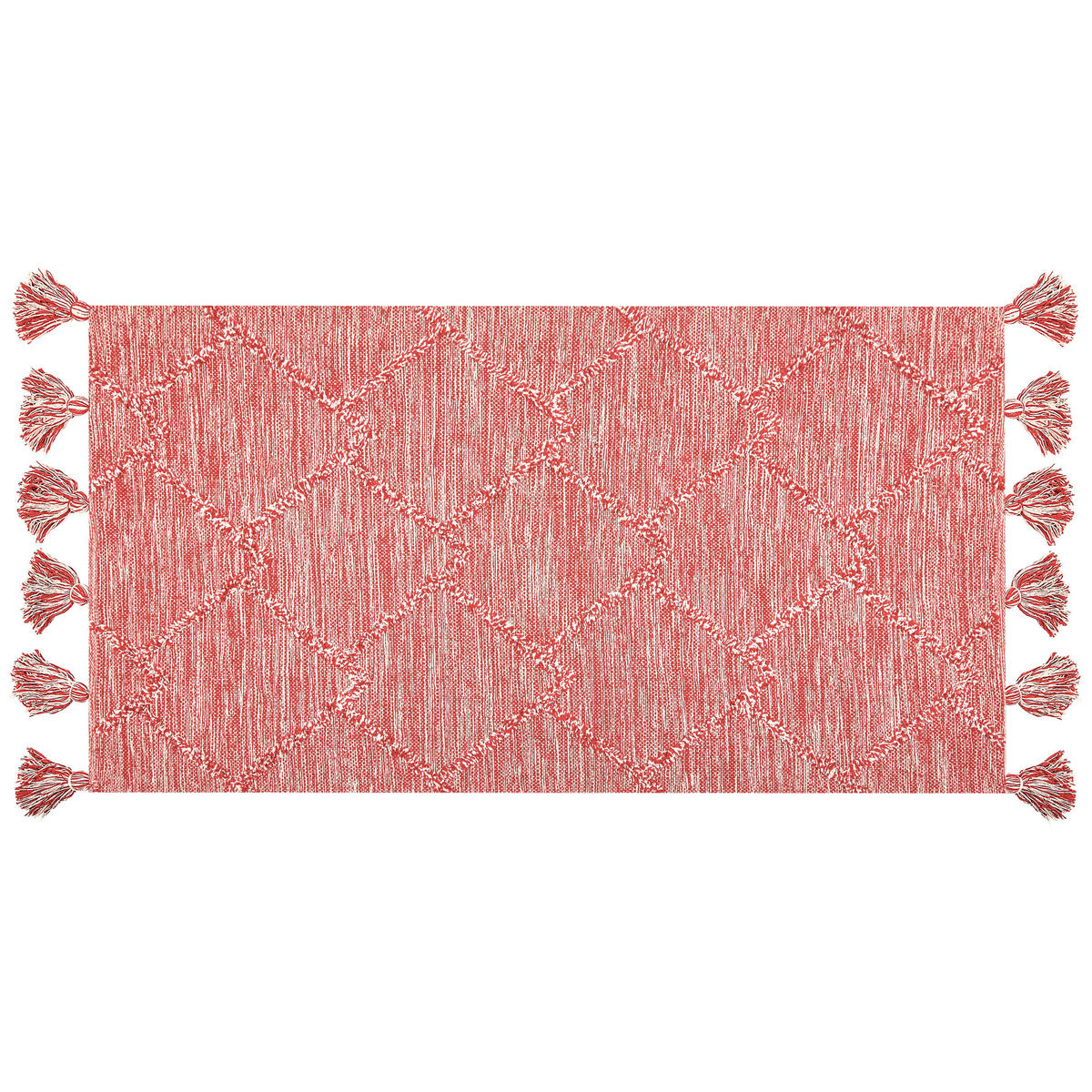 KURZFLOR-TEPPICH Nigde 150/80 cm - Rot, Textil (80/150cm) - Beliani