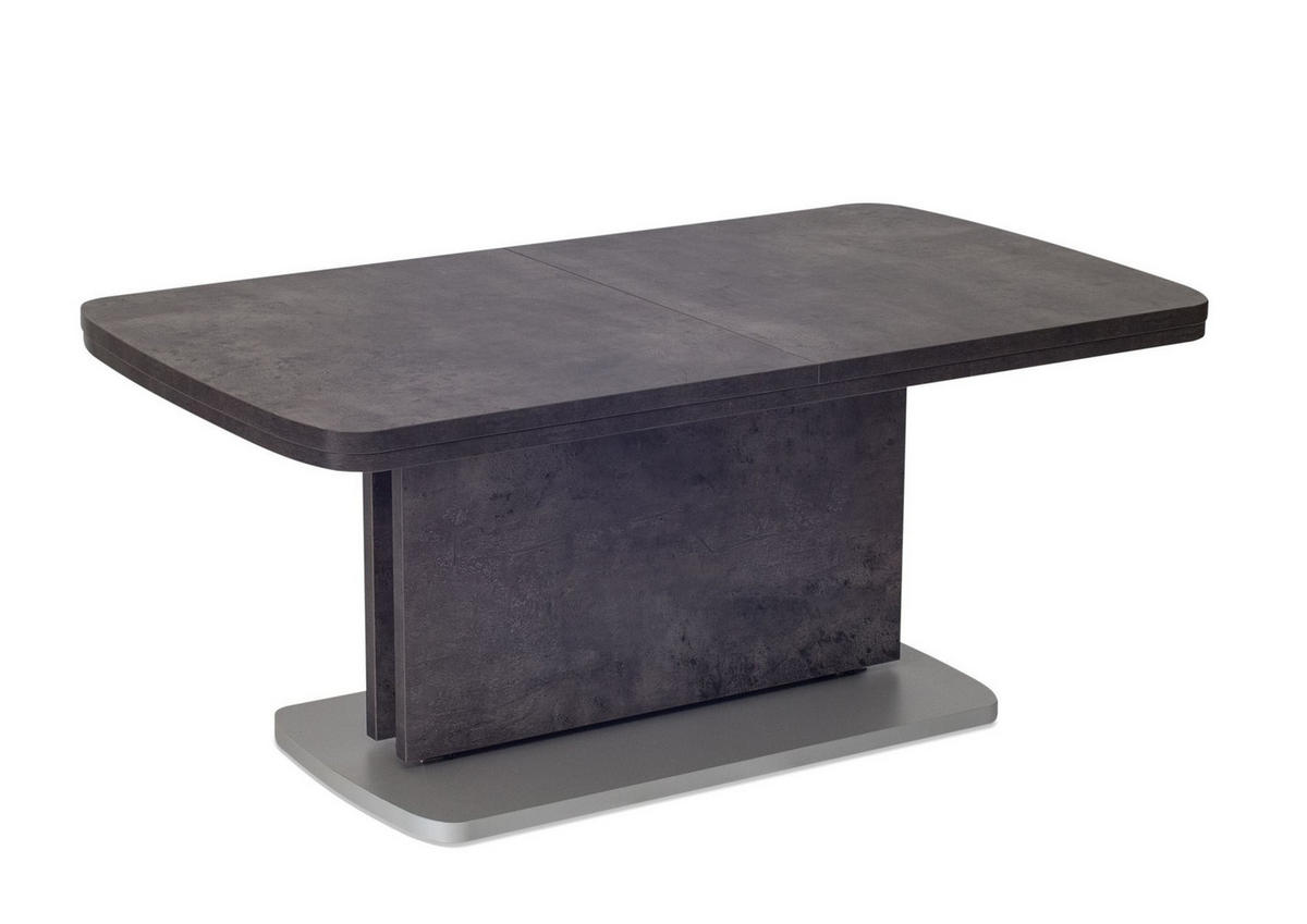 FUNKTIONSTISCH ausziehbar Catharine 110(145+180) x 63 x 53-72 Wohnzimmertisch Beton - Grau, Holz (110/63/53cm) - 58aufmkessel