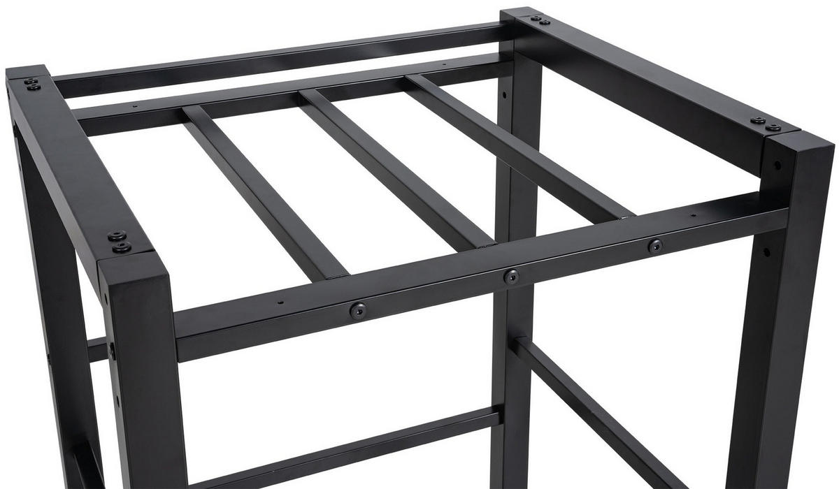 WASCHMASCHINENGESTELL KAMED Stahl 105x75x62 cm Schwarz - Schwarz, Metall (75/105/62cm) - DELUKE