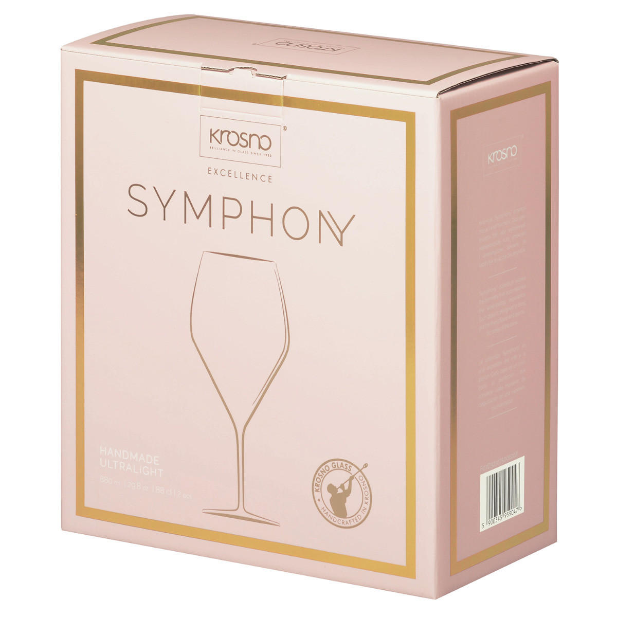 WEINGLÄSER EXCELLENCE SYMPHONY, 2ER-SET, 880 ML - Transparent, Glas (0.88L) - Krosno Glass
