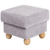 HOCKER Kasha Bezug Veloursstoff Buche natur / silber - Silberfarben/Buchefarben, Kunststoff (54/48/54cm) - 58aufmkessel