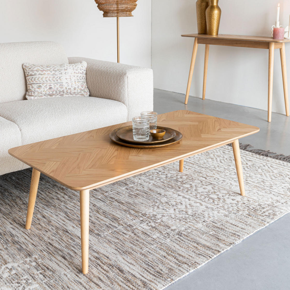 HOLZ-COUCHTISCH 120x60cm - FABIO - color_light_wood - Eschefarben, Holz (120/60/40cm) - Drawer