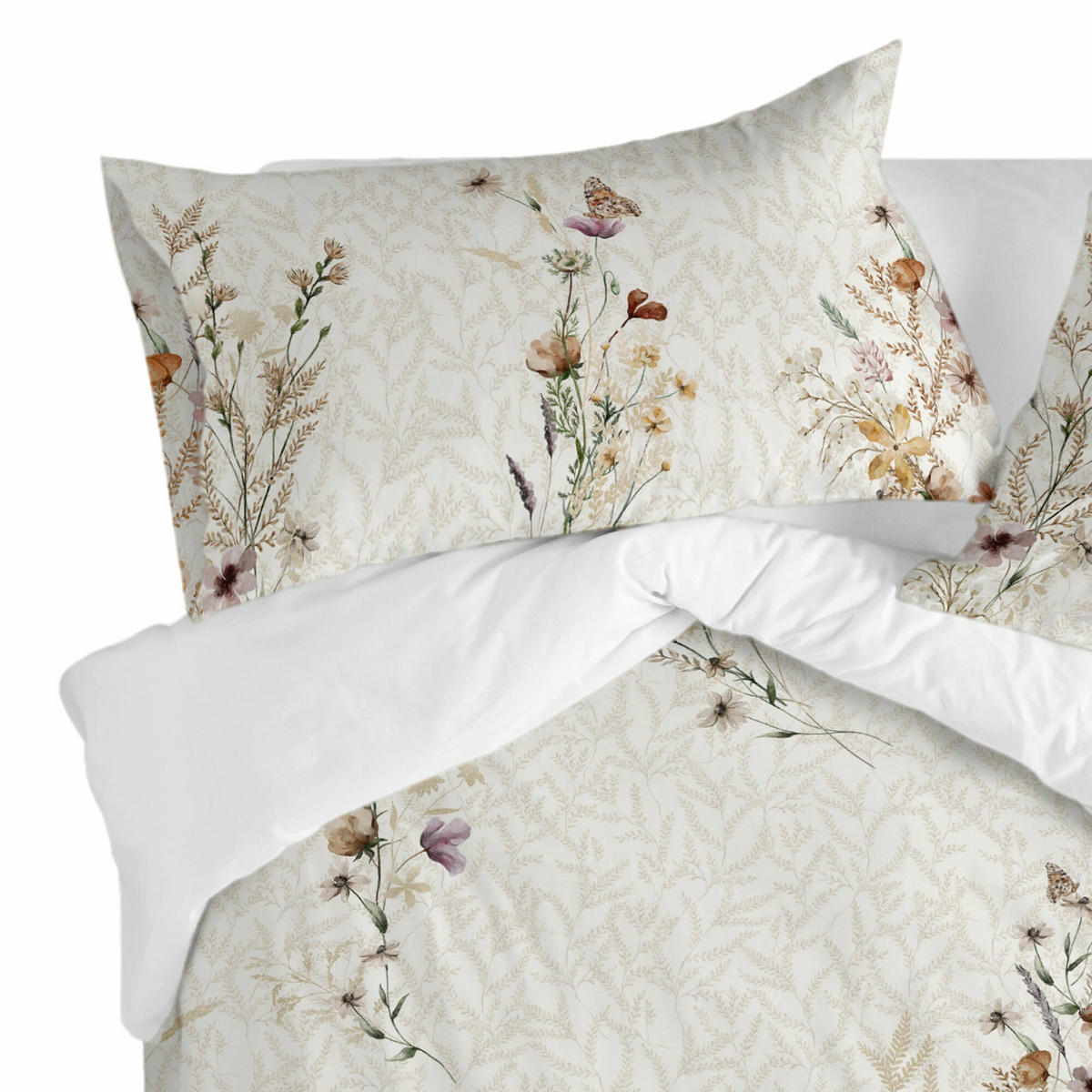 KISSENBEZUG wild flowers 60x60 cm mehrfarbig - Multicolor, Textil (60/60cm) - Happy Friday