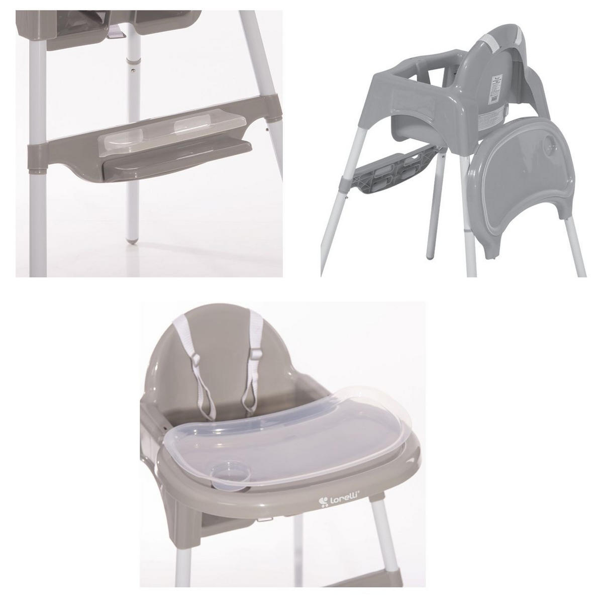 HOCHSTUHL Amaro blau Doppel-Esstisch, Bechervertiefung, Fußablage, Gurt - Blau, Kunststoff (57/86/60cm) - Lorelli