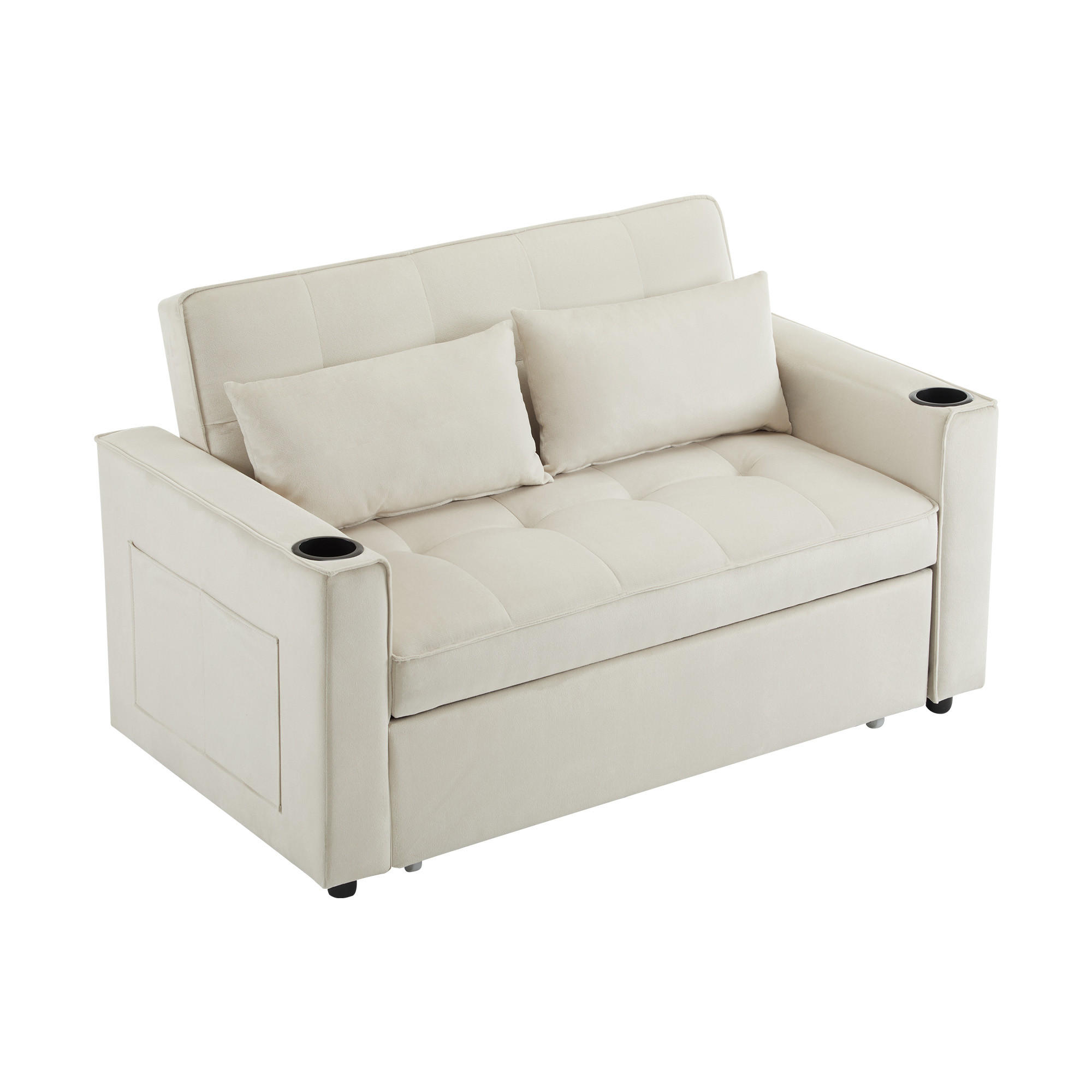Oxeza Schlafsofa Beige 137x83x76.5 cm