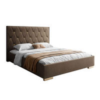 POLSTERBETT IZOLDA mit hohem Kopfteil 160x200 cm Royal Velvet 196 - Braun, Textil - Lookway