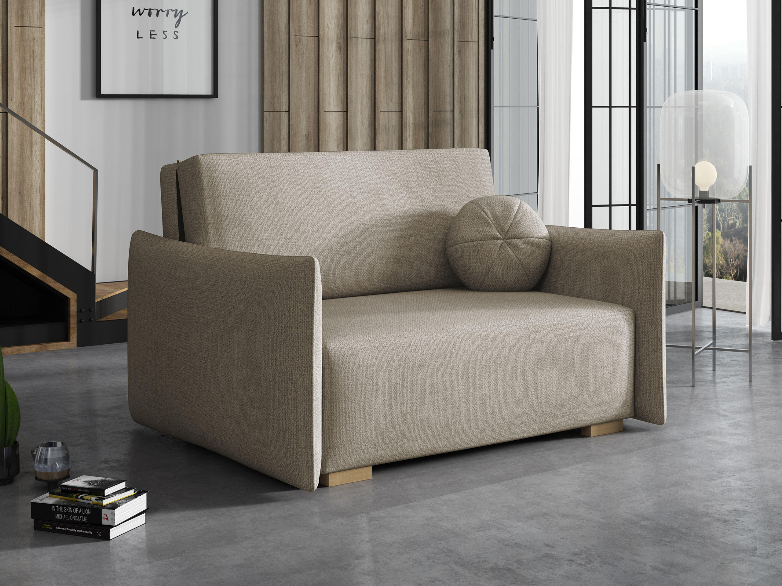 SCHLAFSOFA Viva Glov II - Naturfarben, Holz/Textil (134/85/98cm) - MIRJAN24