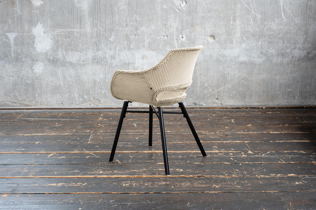 ESSZIMMERSTUHL ZAJA Cremeweiß Cord - Creme, Textil (57/81.5/59cm) - KAWOLA