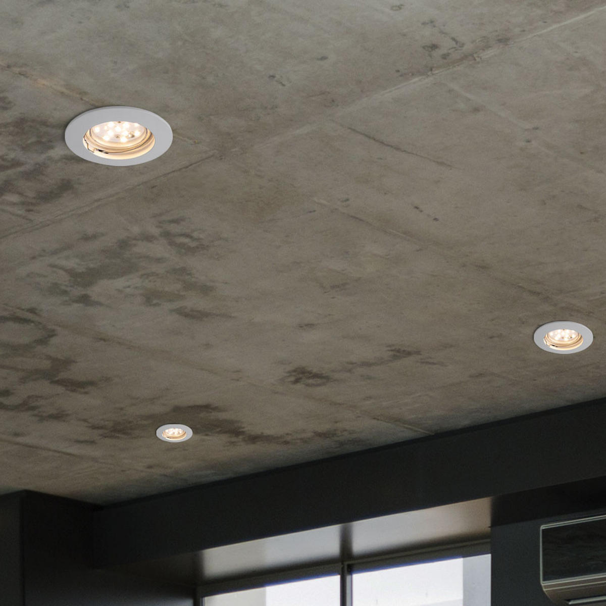 LED WANDLEUCHTE TRITON Metall Weiß 9er Set - Weiß, Metall (9/8.7/9cm)