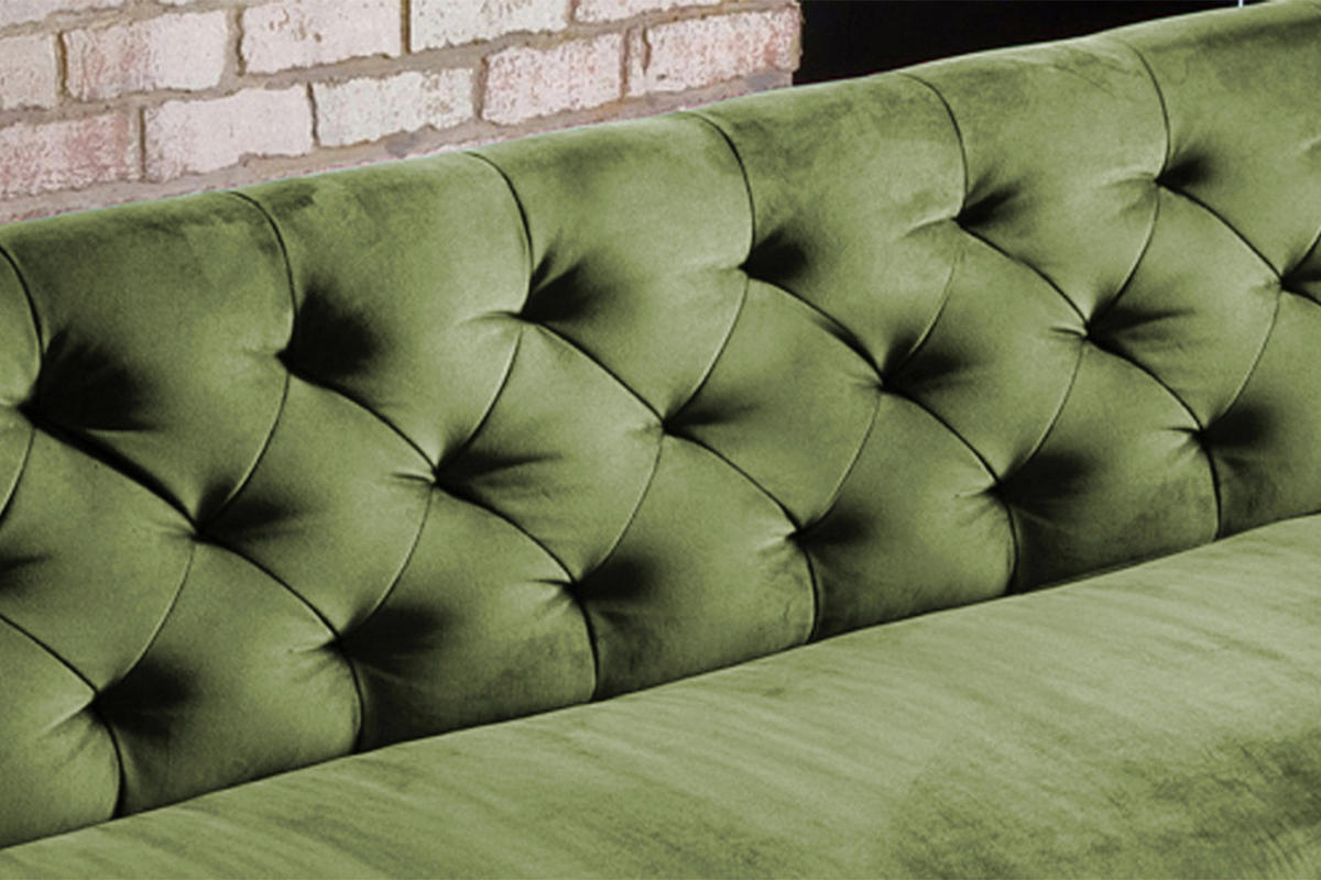 ESSZIMMERBANK CHARME Grün Velvet - Olivgrün/Grün, Textil (246/85/68cm) - KAWOLA
