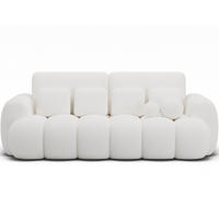 SOFA Elvento - Weiß (Paolli 01) - Weiß, Holzwerkstoff (256/105/119cm) - Möblo