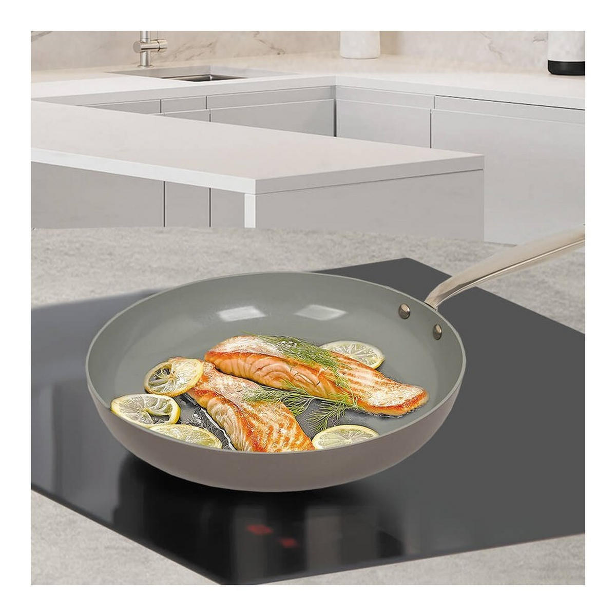 PFANNE Grau 45/24/4.5 cm MR120924 - Grau, Metall (24cm) - Maestro 